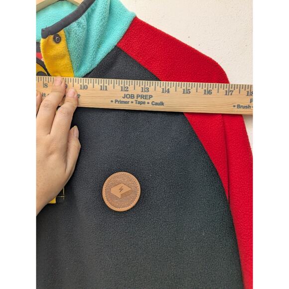 Shinesty Pullover Sweat Shirt Retro Color Block Unisex Stay Weird Shine On Sz M - Picture 7 of 10